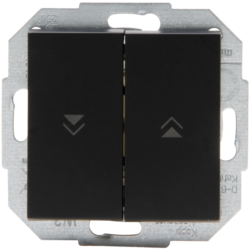 Kopp Athenis matt schwarz Steckdosen Schalter Rahmen Antenne USB LED Dimmer - Bild 17 von 35