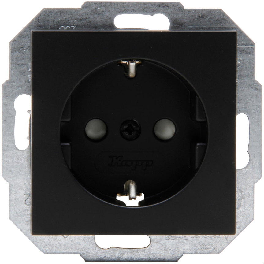 Kopp Athenis matt schwarz Steckdosen Schalter Rahmen Antenne USB LED Dimmer - Bild 29 von 35