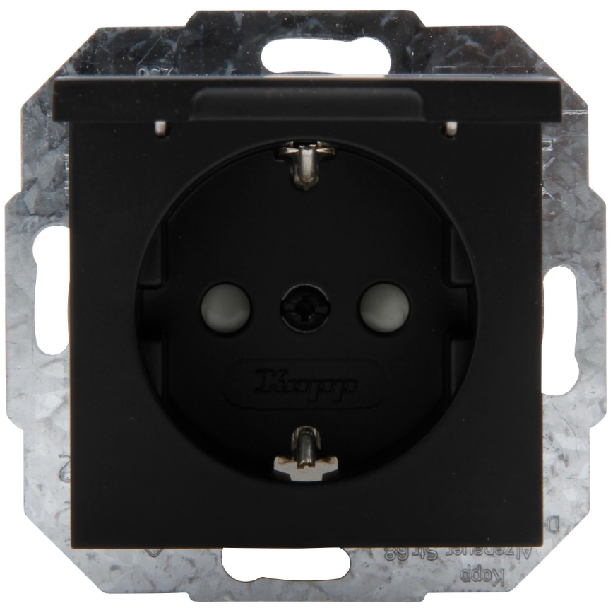 Kopp Athenis matt schwarz Steckdosen Schalter Rahmen Antenne USB LED Dimmer - Bild 31 von 35