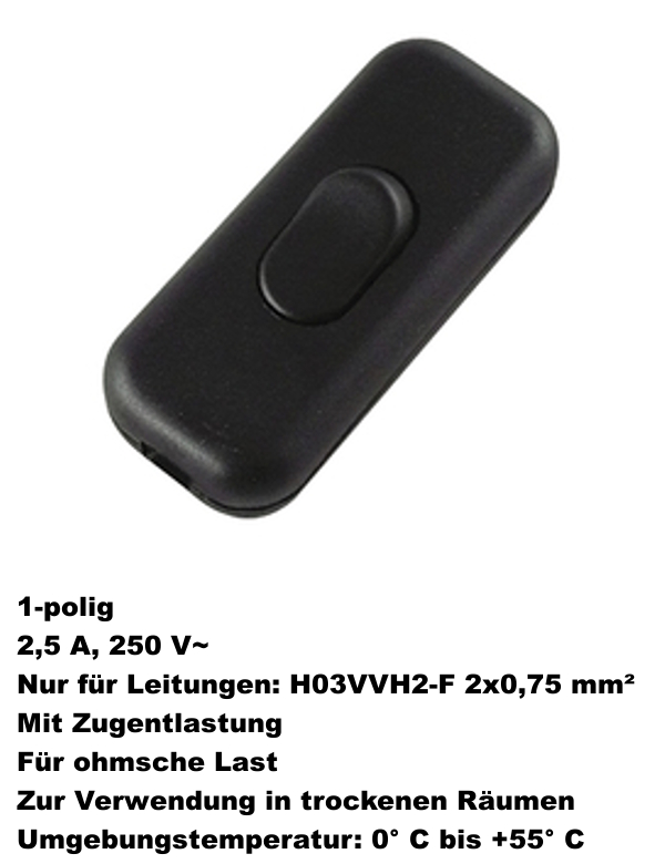 REV Schnurschalter Zwischenschalter Lampenschalter braun weiß schwarz silber - Bild 7 von 27