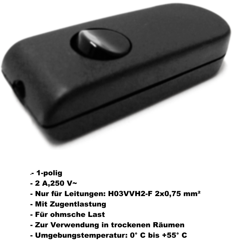 REV Schnurschalter Zwischenschalter Lampenschalter braun weiß schwarz silber - Bild 5 von 27