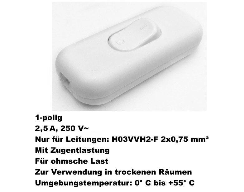 REV Schnurschalter Zwischenschalter Lampenschalter braun weiß schwarz silber - Bild 10 von 27