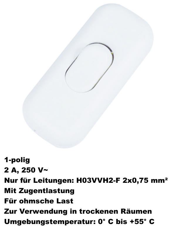 REV Schnurschalter Zwischenschalter Lampenschalter braun weiß schwarz silber - Bild 9 von 27