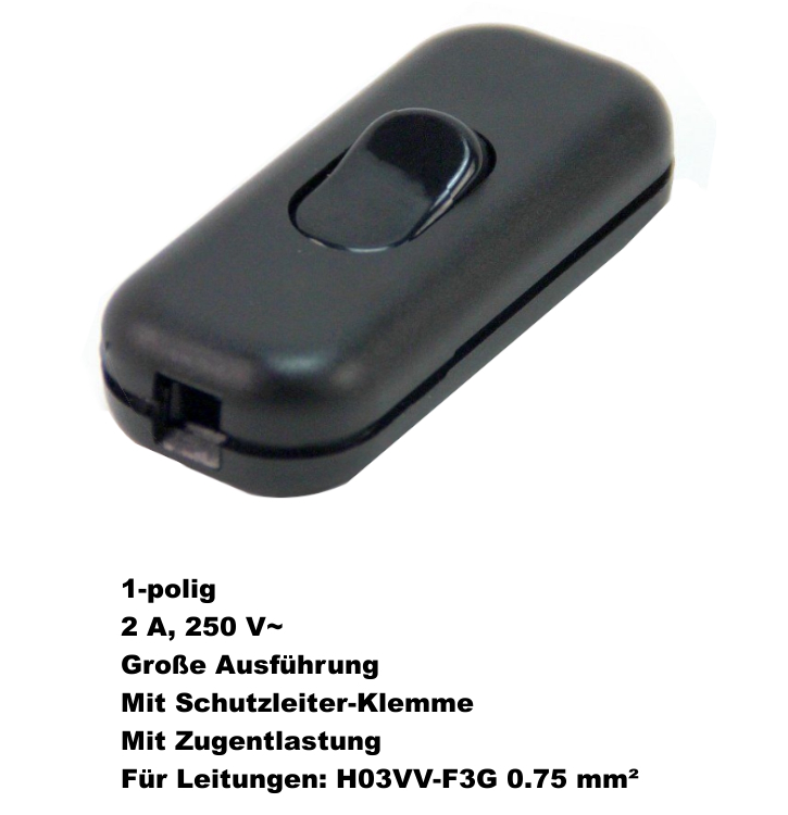 REV Schnurschalter Zwischenschalter Lampenschalter braun weiß schwarz silber - Bild 14 von 27
