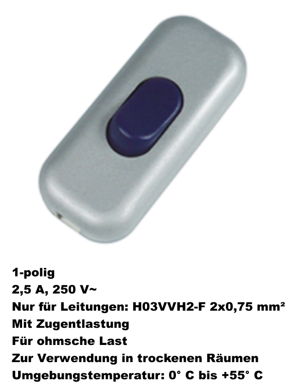 REV Schnurschalter Zwischenschalter Lampenschalter braun weiß schwarz silber - Bild 19 von 27