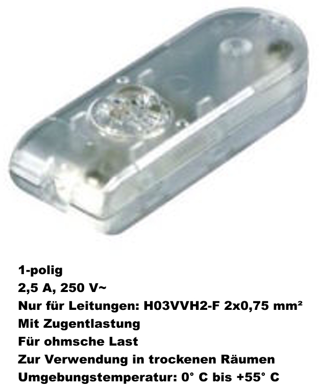 REV Schnurschalter Zwischenschalter Lampenschalter braun weiß schwarz silber - Bild 22 von 27