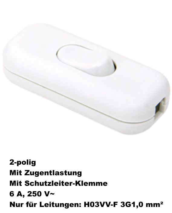 REV Schnurschalter Zwischenschalter Lampenschalter braun weiß schwarz silber - Bild 24 von 27
